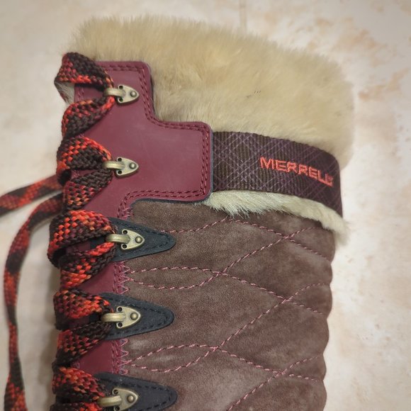 NEW Merrell Winterbelle Mahogany Peak Waterproof Boots (Women US Size 6) - Picture 10 of 14